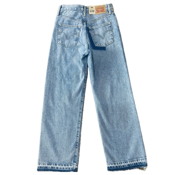 👖💙 LEVI’S Ribcage Straight Ankle Jeans | Sz 26 x 27 | Distressed Light Wash NWT - Picture 3 of 9